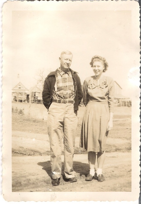 Deloris Brock and her Father, Lum Brock - Taken Before 1950