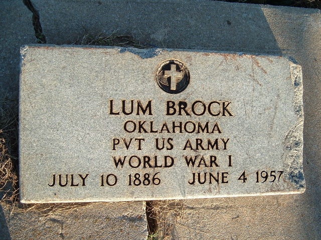 Tombstone in North McAlester Cemetery, McAlester, OK