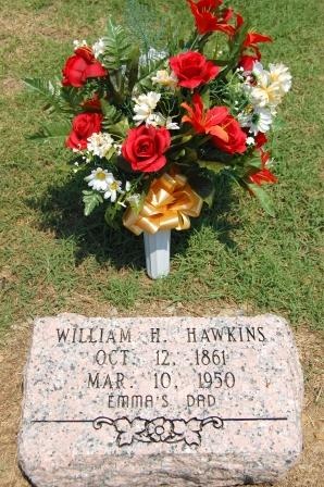 Headstone of William Hieatt Hawkins in North McAlester Cemetery