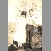 Effie Brock and youngest brother Tom Lambert during WWII