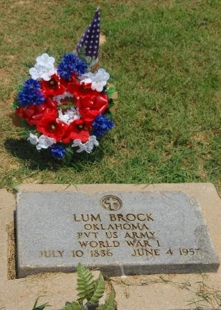 Headstone of Columbus Madison "Lum" Brock - Husband of Effie Lambert 